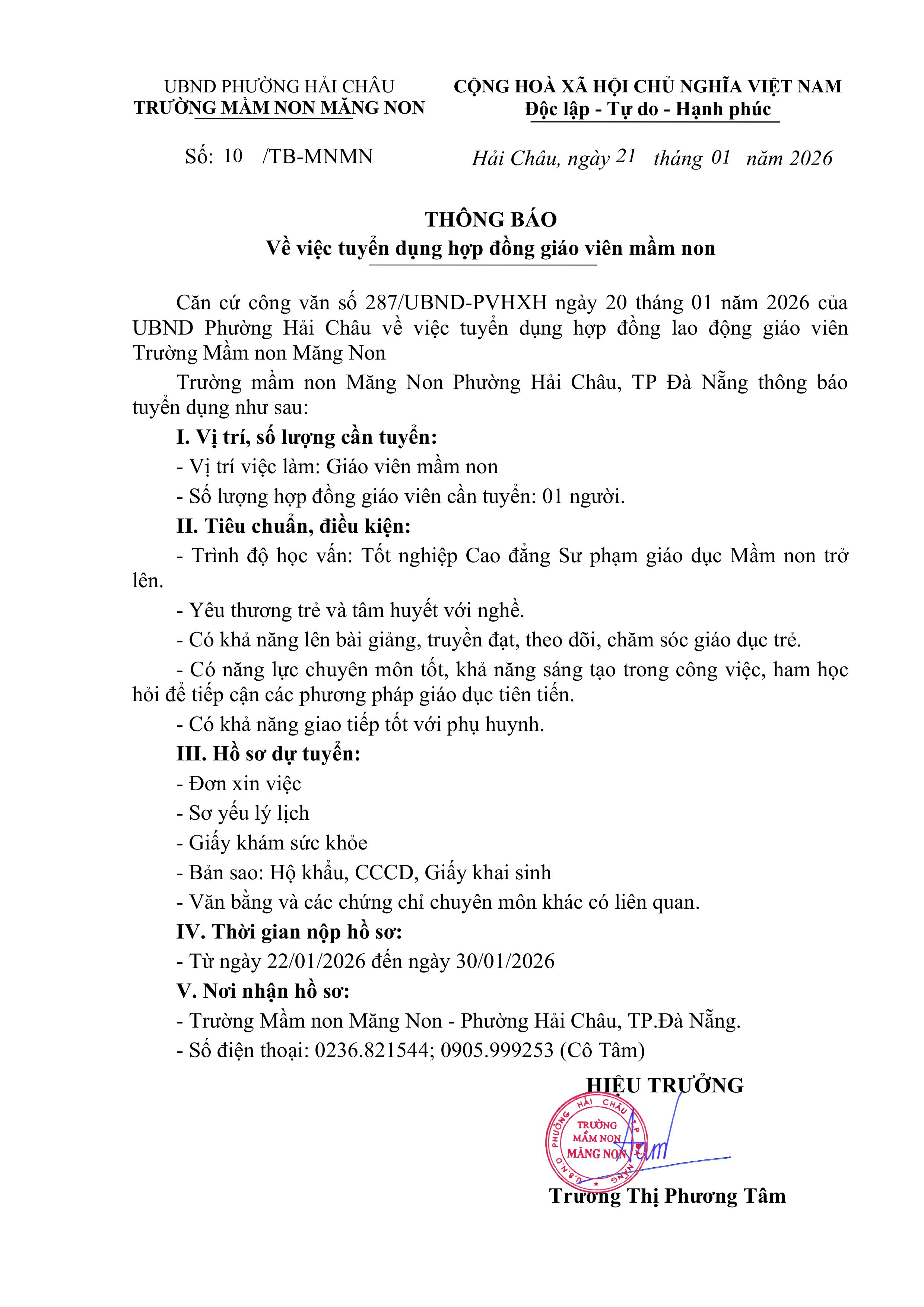 THONGBAOTUYENDUNG
