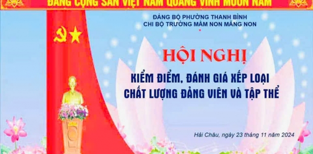 HỘI NGHỊ KIỂM ĐIỂM ĐẢNG VIÊN CUỐI NĂM CỦA TRƯỜNG MẦM NON MĂNG NON